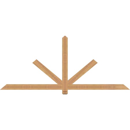 Ekena Millwork Kennewick Timber Gable Bracket, Western Red Cedar, 84"W x 35"H x 1 1/2"D x 3 1/2"F, 10/12 Pitch GBW084X35X0204KEN00SWR